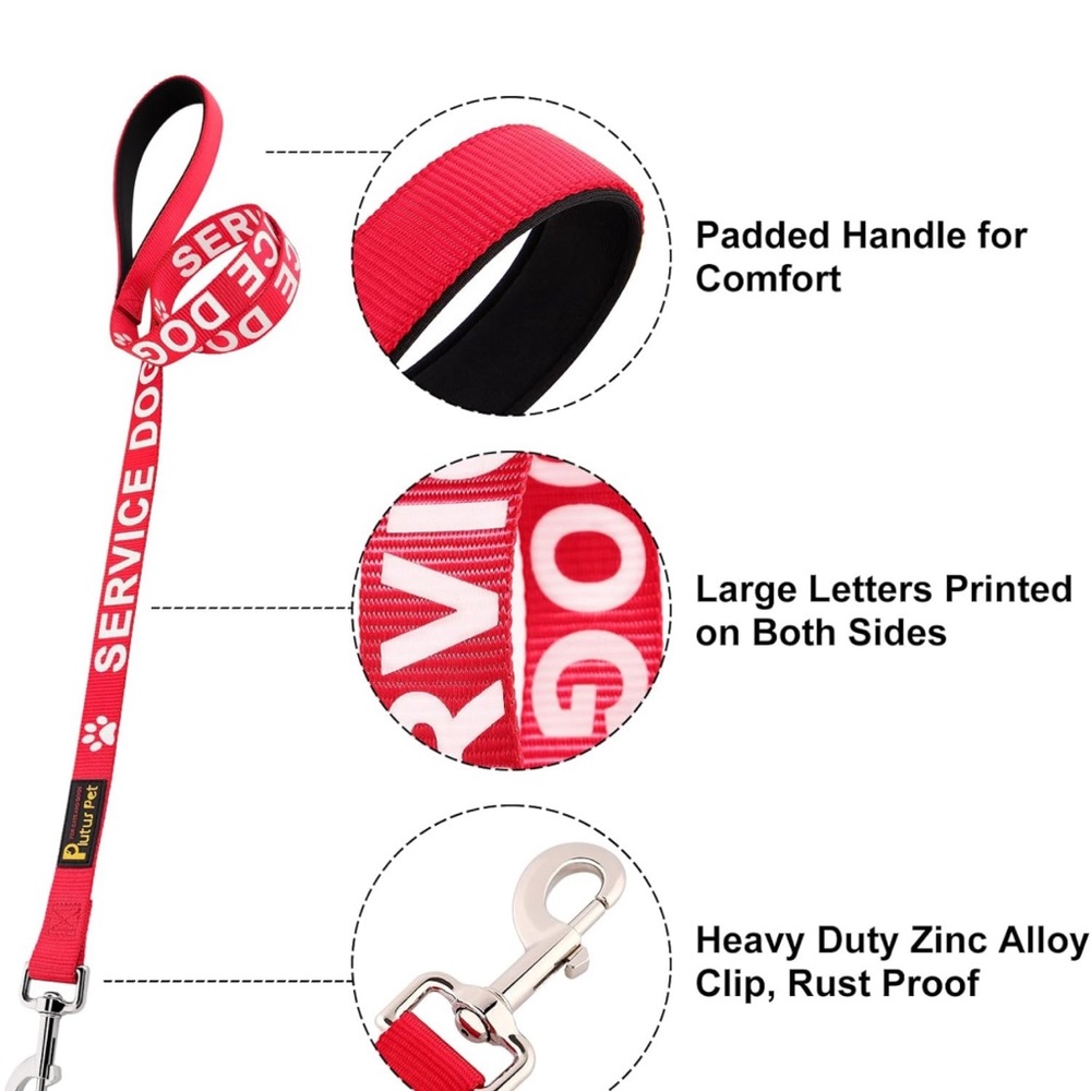 Pet service dog leash - Picture 2 of 5